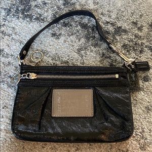 Coach Poppy Black Wristlet